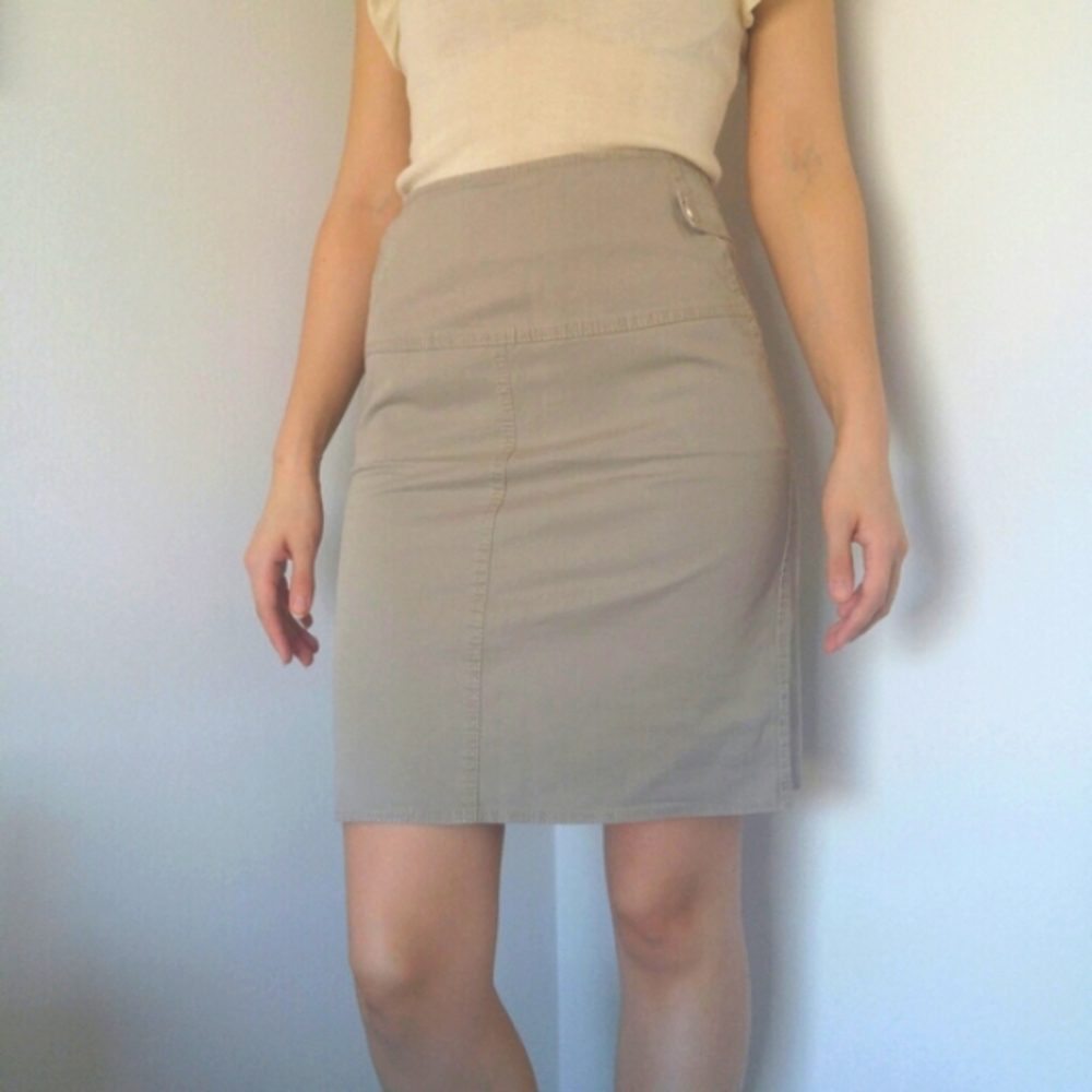 ⚡SALE⚡Taupe/Khaki A-Line Skirt